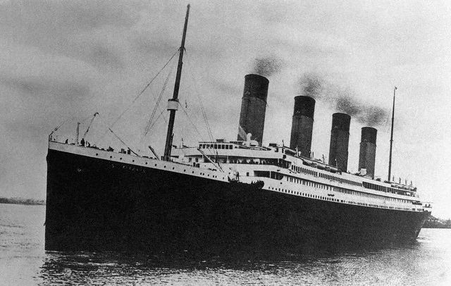 Original caption: 4/15/1912-Photo of the Titanic on its maiden voyage. This was the trip on which it sunk. Filed 2/21/1938. ca. April 1912